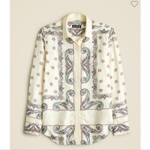 JCREW DRAPEY PAISLEY BANDANA PRINT SHIRT